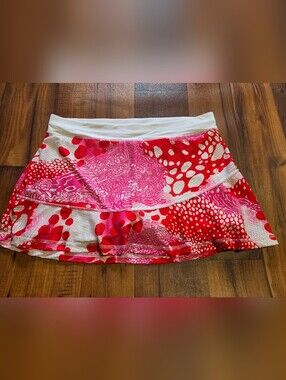 Sofibella Women's Pink & Red Patterned Skirt/Skort Sz XL